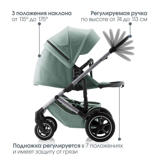 Коляска 2 в 1 Britax Roemer Smile 5Z Jade Green - 10